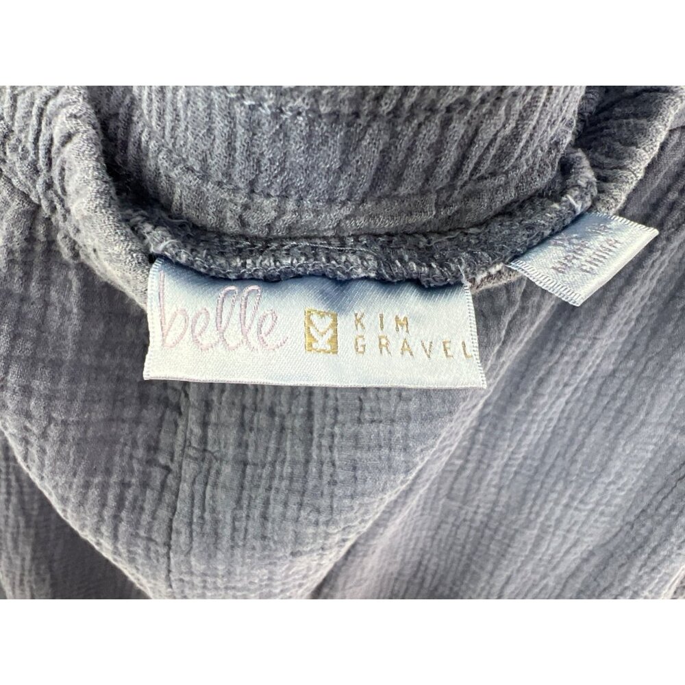 Belle By Kim Gravel Textured Cotton Gauze Pants Womens 1X Elastic Waist Relaxed - Picture 4 of 6